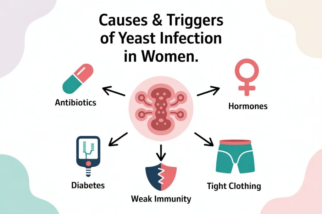 causes of yeast infection in women