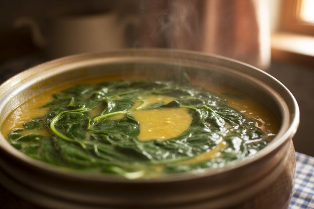 healthy spinach dal